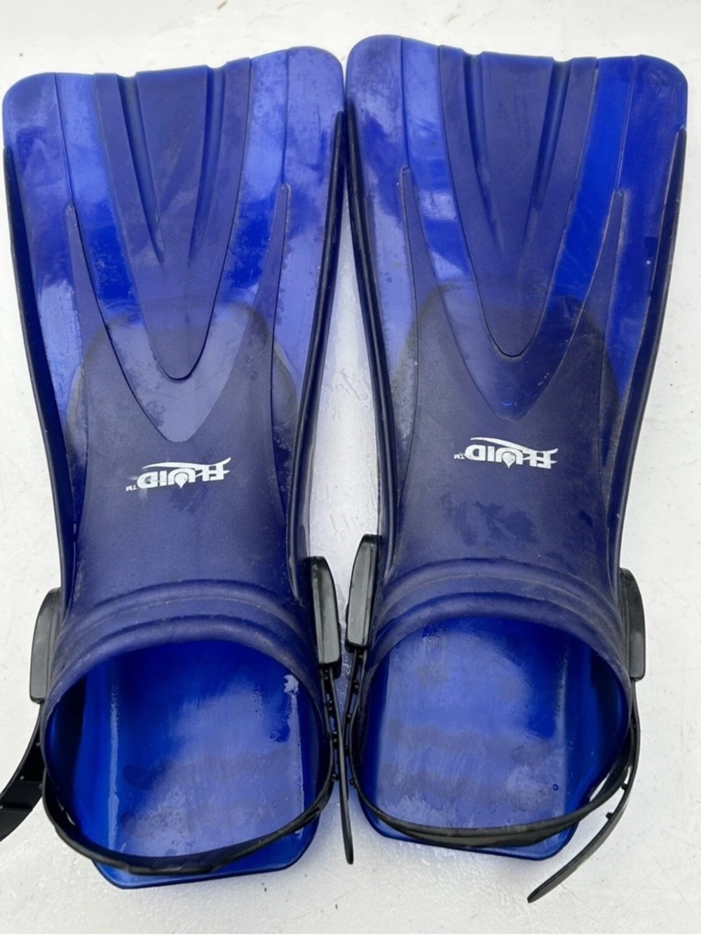 Fluide Blue and Black Swim Fins
